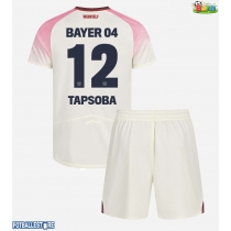 Bayer Leverkusen Edmond Tapsoba #12 Bortedraktsett Barn 2025-26 Kortermet (+ Korte bukser)